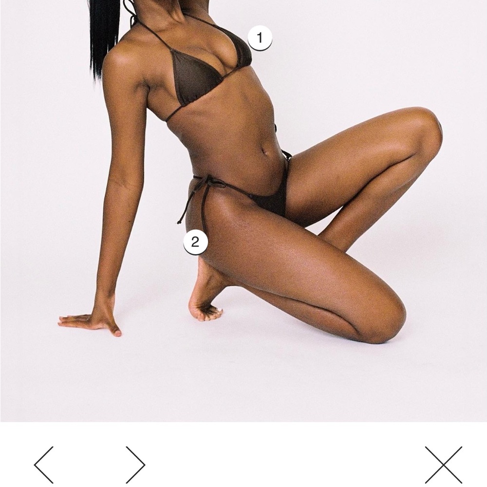 Los Angeles Apparel Chocolate Bikini Set - Picture 3 of 4